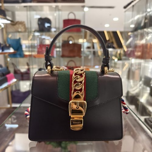 Gucci Sylvie Leather Top-Handle Bag