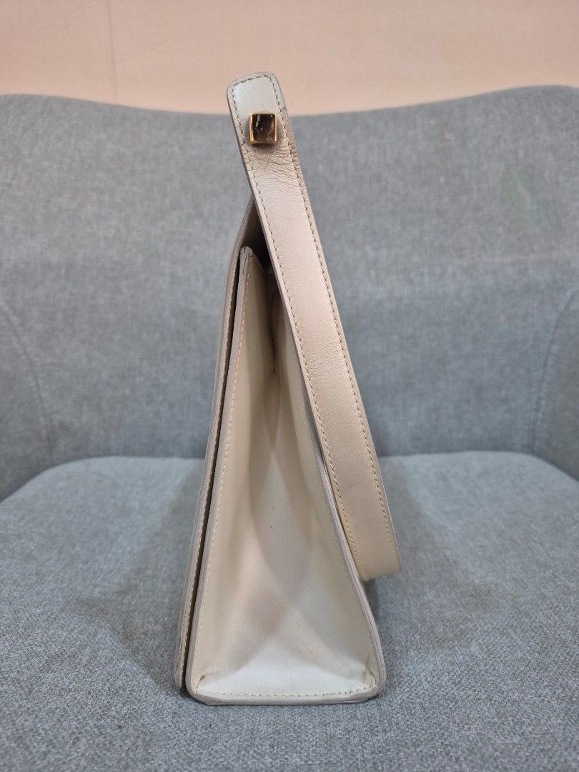 Gucci Clasp Shoulder Bag Smooth White Calfskin - Image 5