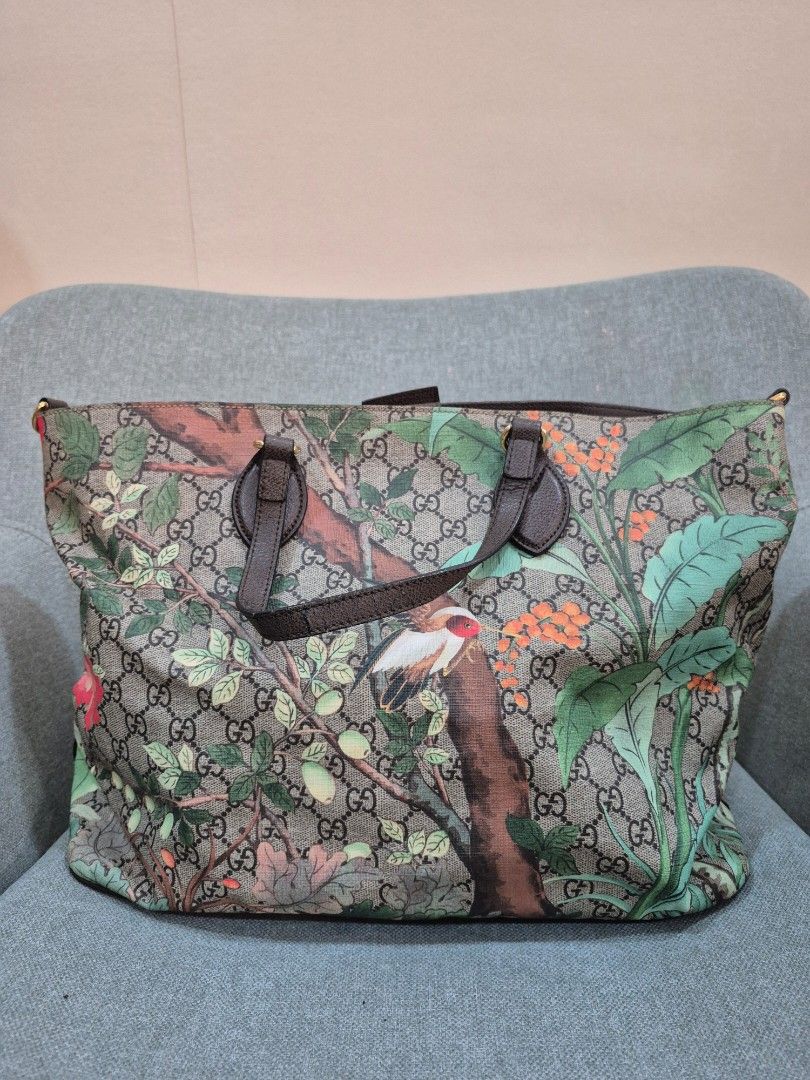Gucci Forest Print GG Supreme Canvas Tote Bag - Image 4