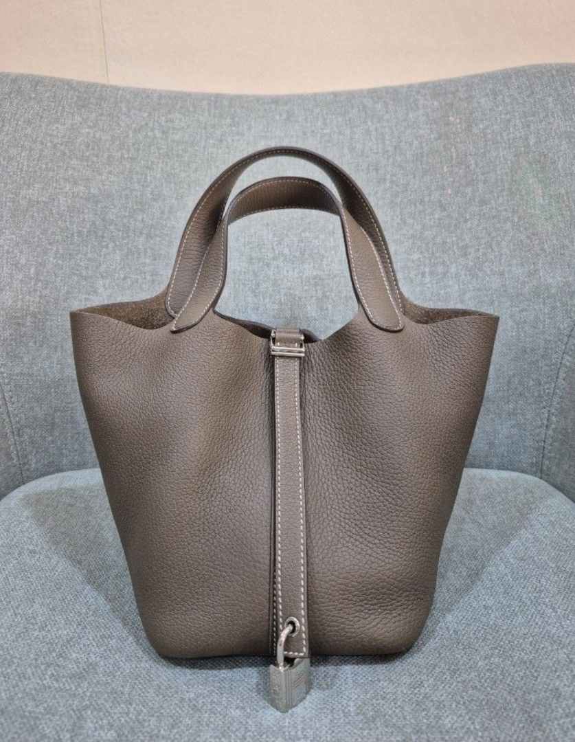 Hermes Picotin 18 Etoupe Clemence Palladium Hardware