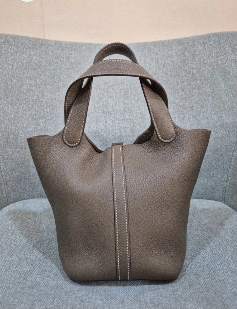 Hermes Picotin 18 Etoupe Clemence Palladium Hardware - Image 4