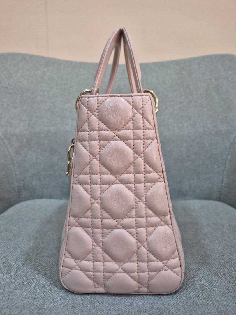 Lady Dior Medium Pink Lambskin Light Gold Hardware - Image 5