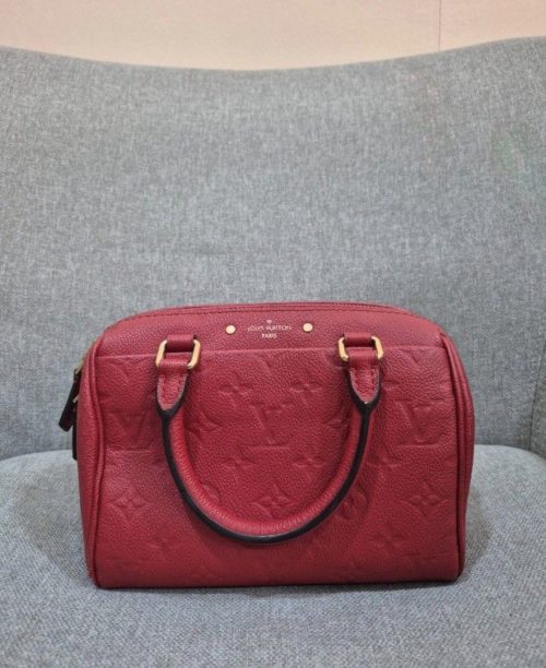 Louis Vuitton Speedy 20 Red Monogram Empreinte Leather