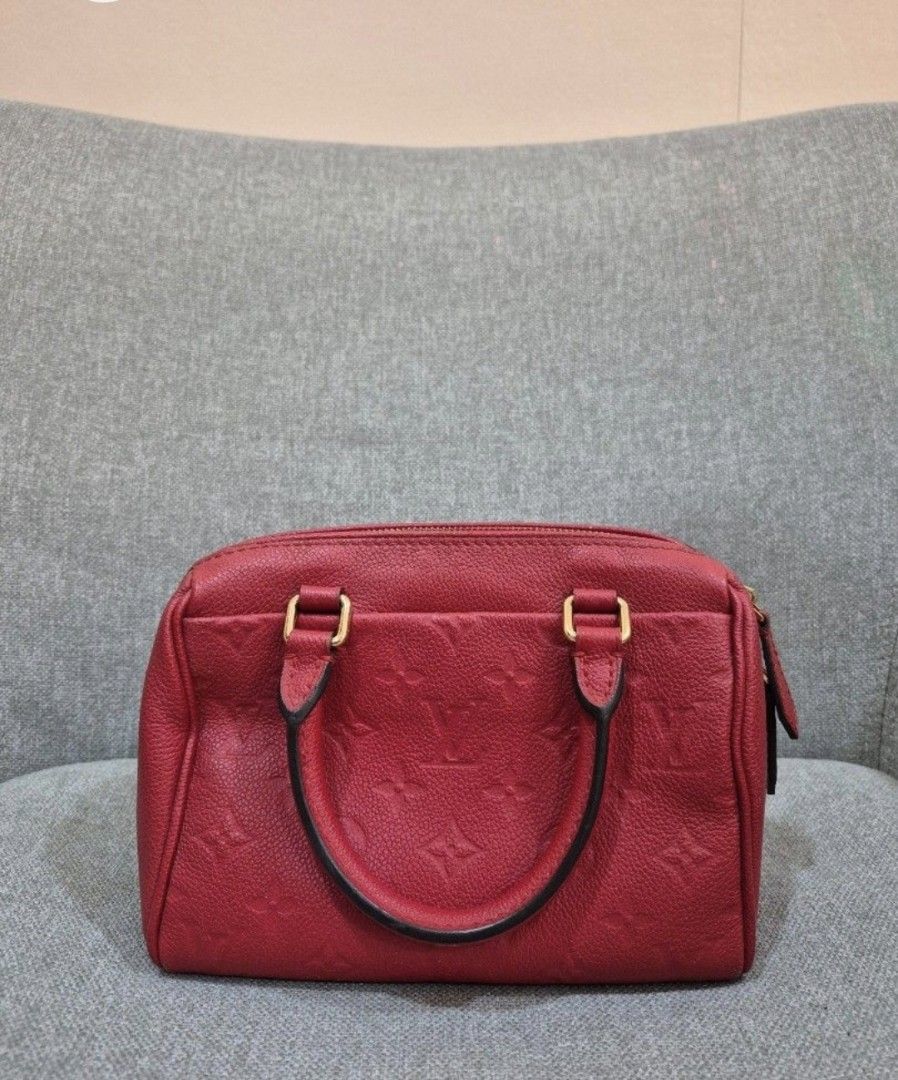 Louis Vuitton Speedy 20 Red Monogram Empreinte Leather - Image 4