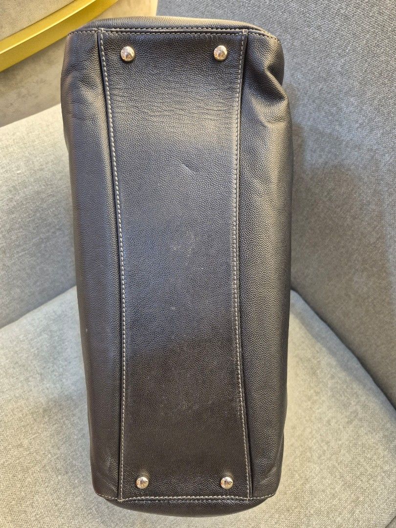 Chanel Executive Cerf Tote Black Caviar Leather Silver Hardware - Image 5