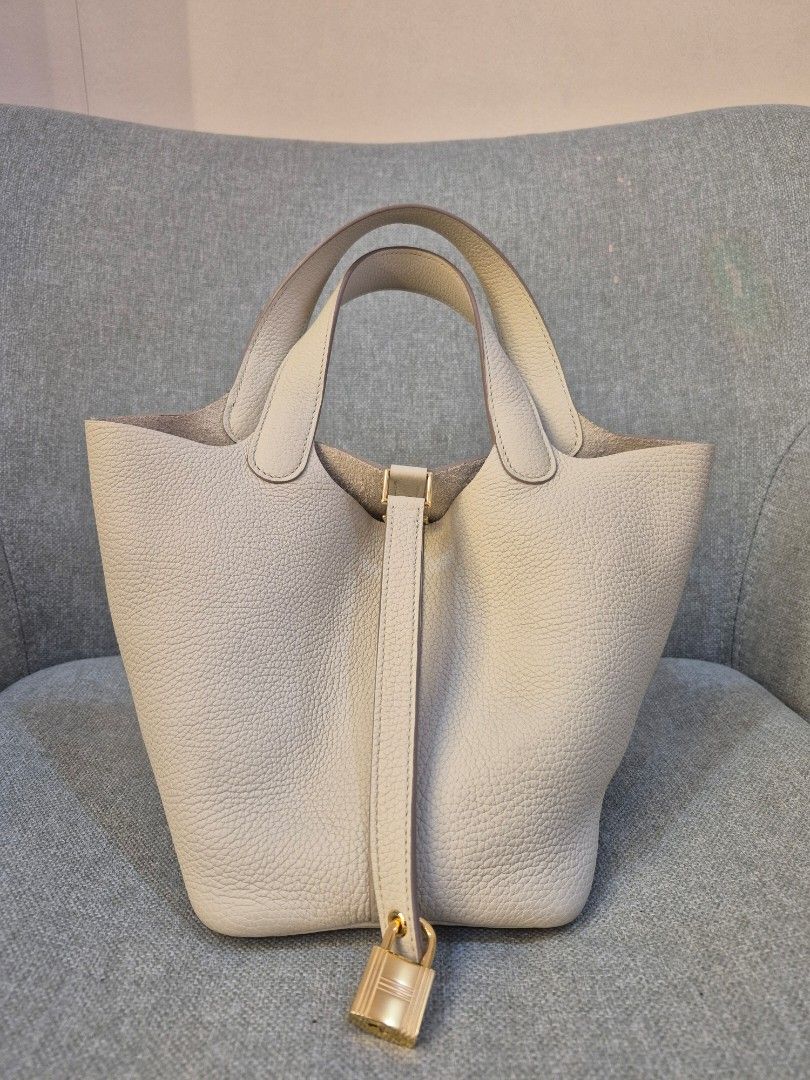 Hermes Picotin 18 Beton Clemence Gold Hardware