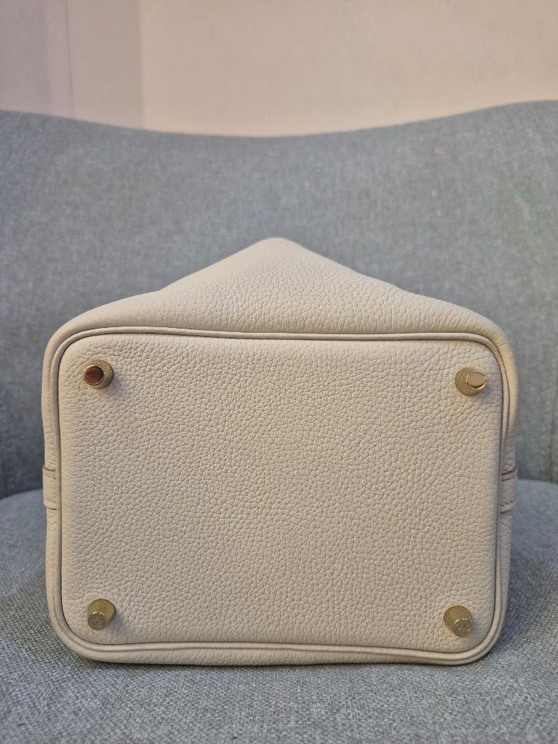 Hermes Picotin 18 Beton Clemence Gold Hardware - Image 6