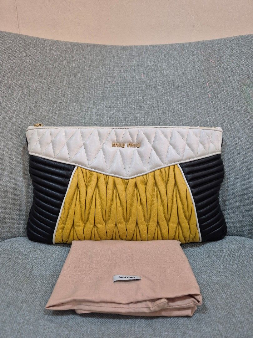 MiuMiu Tricolor Nappa Leather Clutch - Image 2