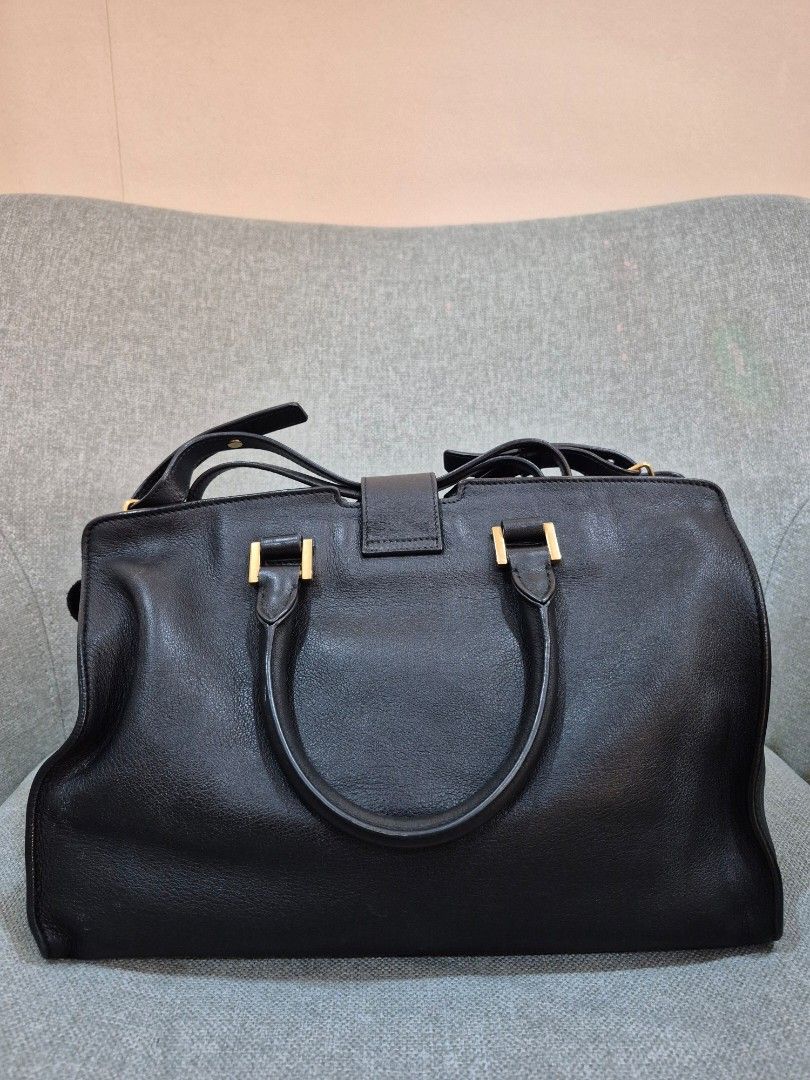 YSL Black Cabas Chyc Tote Gold Hardware - Image 3