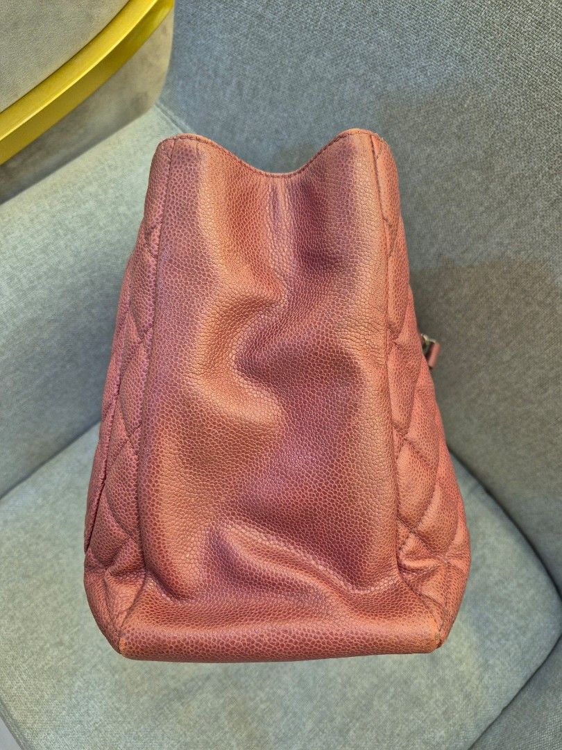 Chanel GST Dark Red Caviar Leather Silver Hardware - Image 2