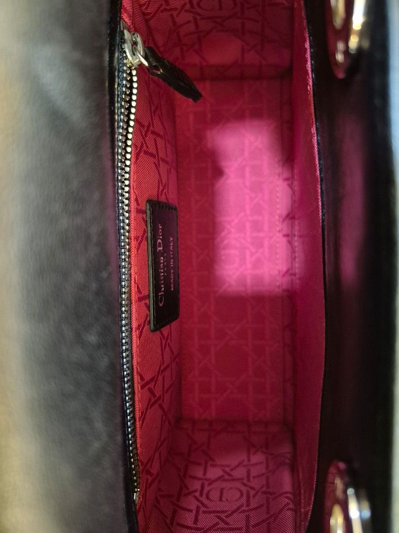 Lady Dior Small Black Lambskin Silver Hardware - Image 6